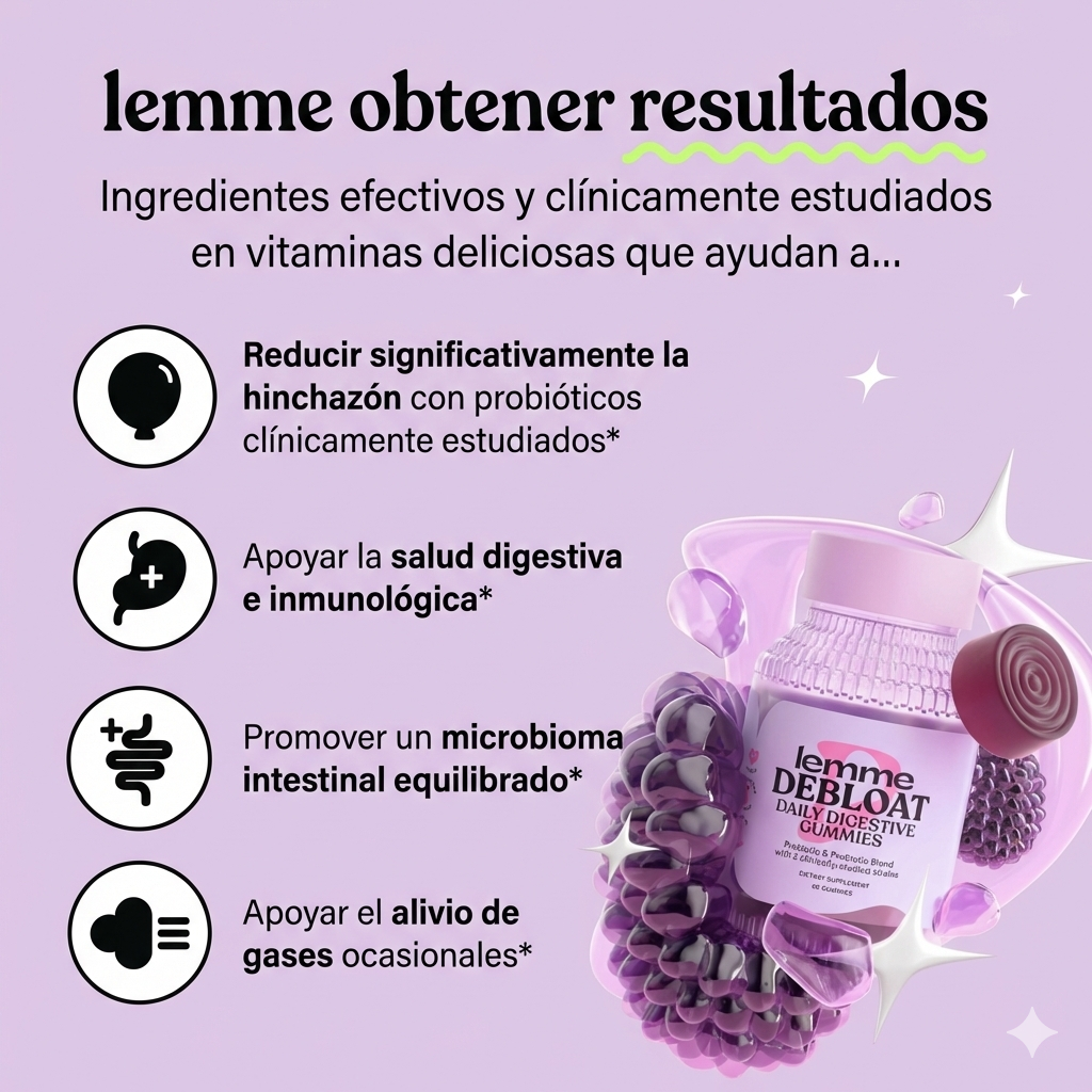 Lemme Debloat (Adiós hinchazón) 60 Gomitas