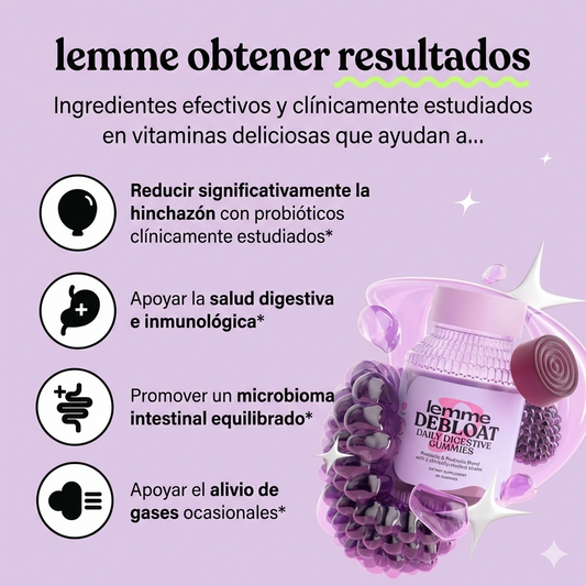 Lemme Debloat (Adiós hinchazón) 60 Gomitas